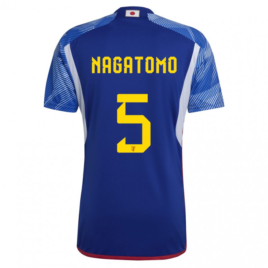 Barn Japans Yuto Nagatomo #5 Kongeblå Hjemmetrøye Drakt Trøye 22-24 Skjorter T-skjorte