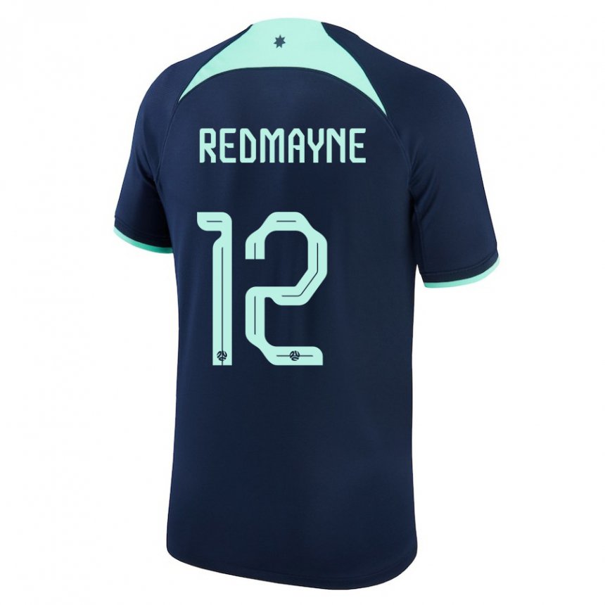 Barn Australias Andrew Redmayne #12 Mørke Blå Bortetrøye Drakt Trøye 22-24 Skjorter T-skjorte