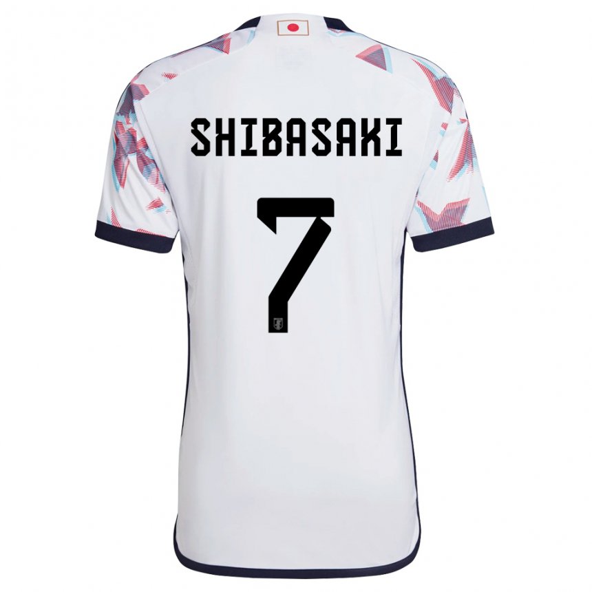 Barn Japans Gaku Shibasaki #7 Hvit Bortetrøye Drakt Trøye 22-24 Skjorter T-skjorte