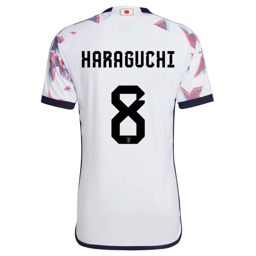 Barn Japans Genki Haraguchi #8 Hvit Bortetrøye Drakt Trøye 22-24 Skjorter T-skjorte
