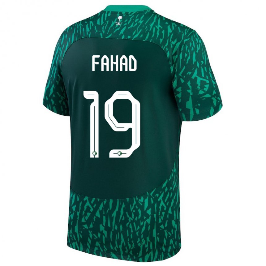Mann Saudi-arabias Fahad Al Muwallad #19 Mørk Grønn Bortetrøye Drakt Trøye 22-24 Skjorter T-skjorte