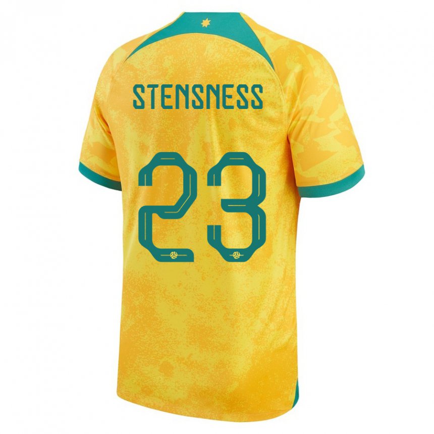 Dame Australias Gianni Stensness #23 Gylden Hjemmetrøye Drakt Trøye 22-24 Skjorter T-skjorte