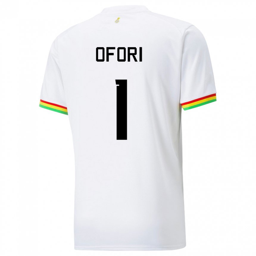 Dame Ghanas Richard Ofori #1 Hvit Hjemmetrøye Drakt Trøye 22-24 Skjorter T-skjorte