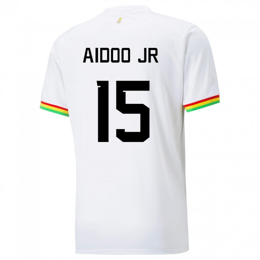 Dame Ghanas Joseph Aidoo #15 Hvit Hjemmetrøye Drakt Trøye 22-24 Skjorter T-skjorte