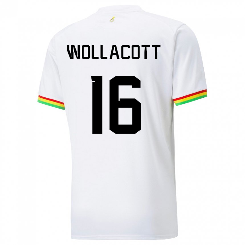 Dame Ghanas Joe Wollacott #16 Hvit Hjemmetrøye Drakt Trøye 22-24 Skjorter T-skjorte
