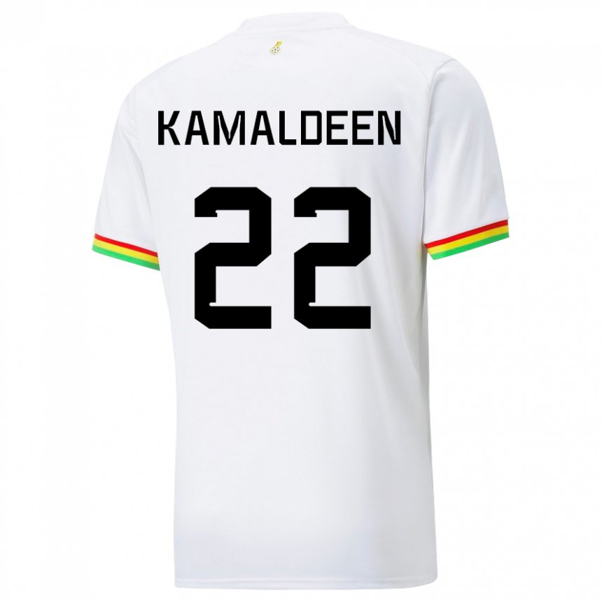 Dame Ghanas Kamaldeen Sulemana #22 Hvit Hjemmetrøye Drakt Trøye 22-24 Skjorter T-skjorte