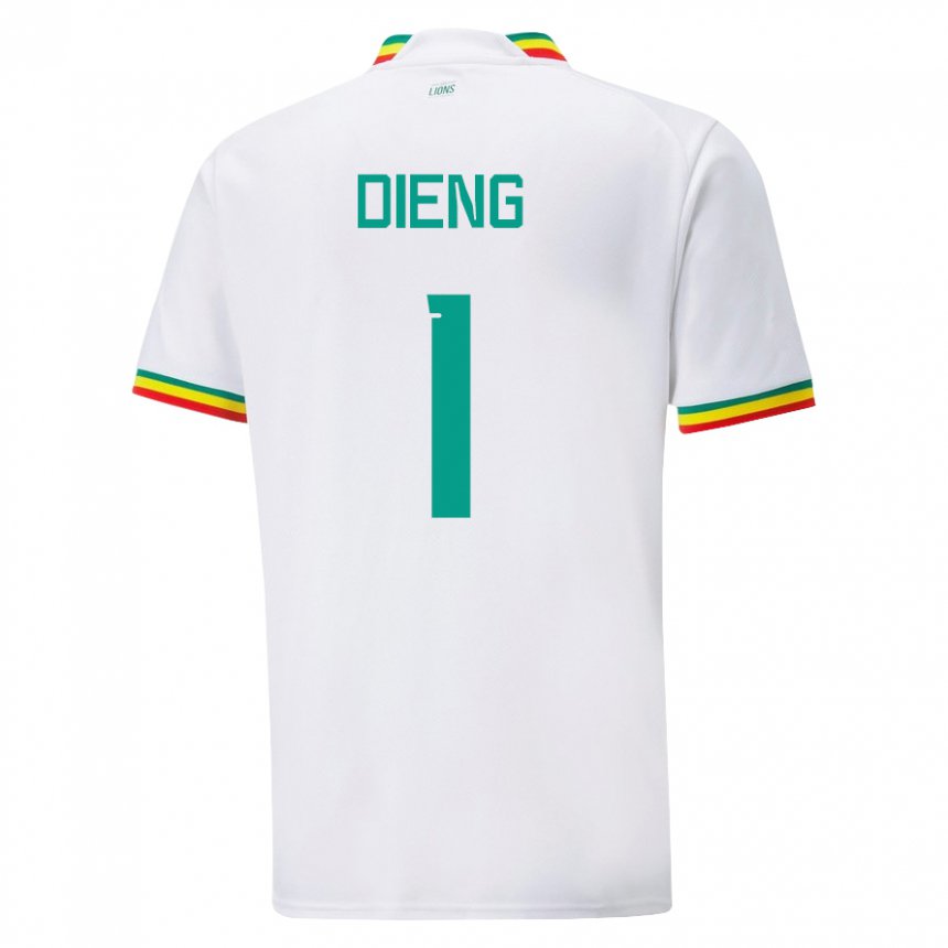 Dame Senegals Timothy Dieng #1 Hvit Hjemmetrøye Drakt Trøye 22-24 Skjorter T-skjorte