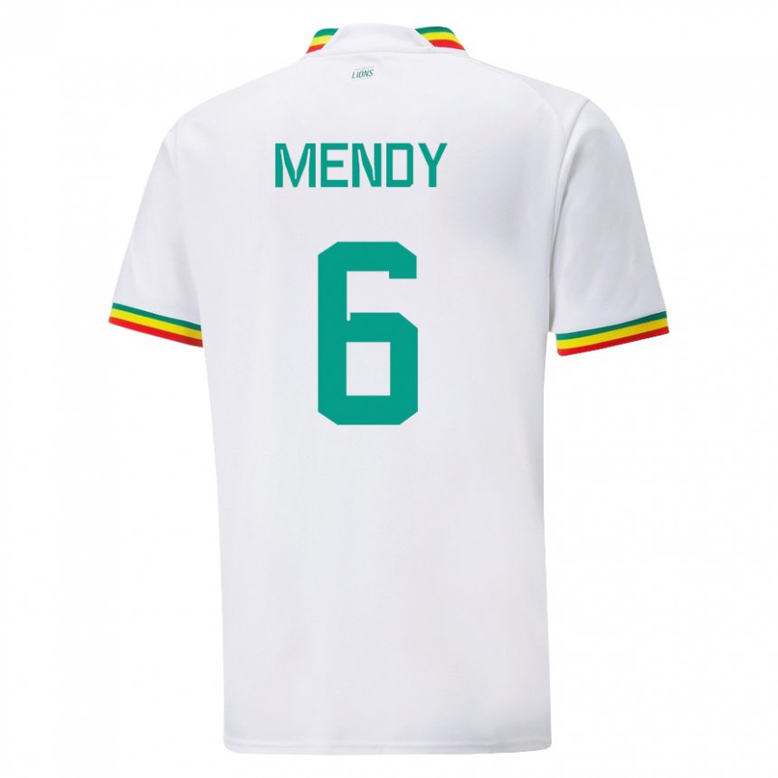 Dame Senegals Nampalys Mendy #6 Hvit Hjemmetrøye Drakt Trøye 22-24 Skjorter T-skjorte