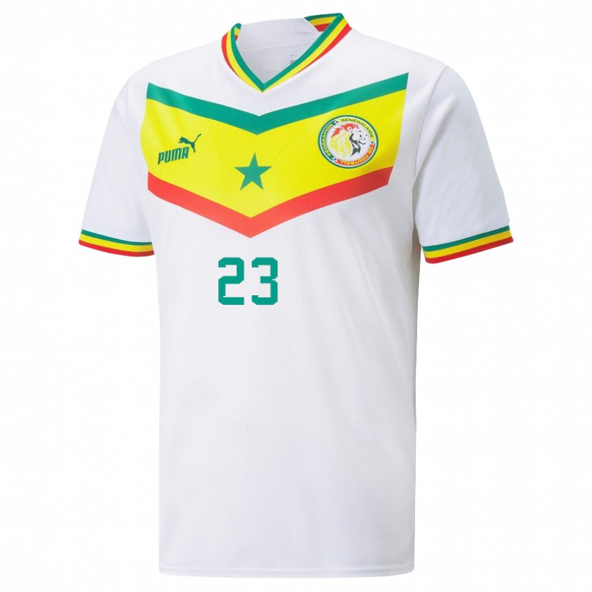 Dame Senegals Noah Fadiga #23 Hvit Hjemmetrøye Drakt Trøye 22-24 Skjorter T-skjorte