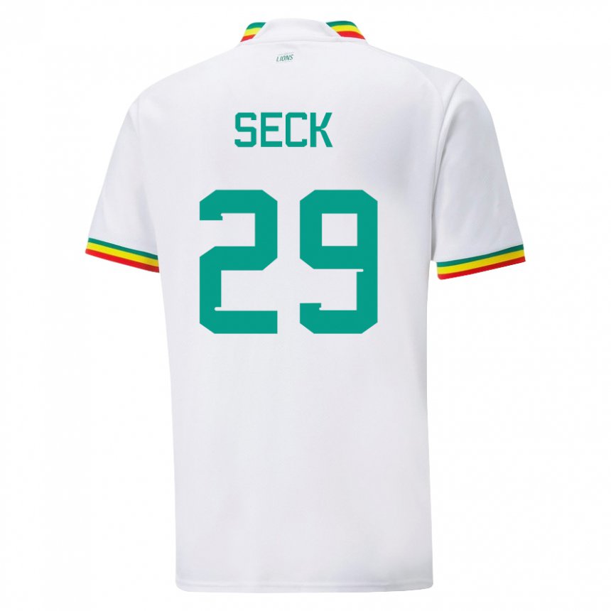 Dame Senegals Demba Seck #29 Hvit Hjemmetrøye Drakt Trøye 22-24 Skjorter T-skjorte