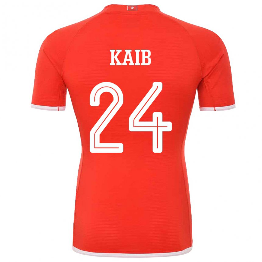 Dame Tunisias Rami Kaib #24 Rød Hjemmetrøye Drakt Trøye 22-24 Skjorter T-skjorte