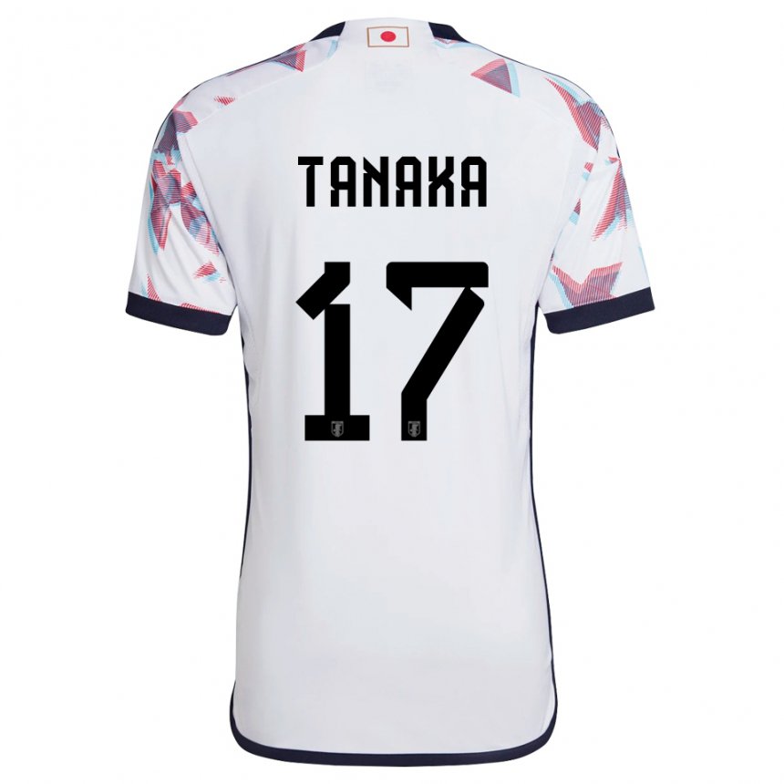Dame Japans Ao Tanaka #17 Hvit Bortetrøye Drakt Trøye 22-24 Skjorter T-skjorte