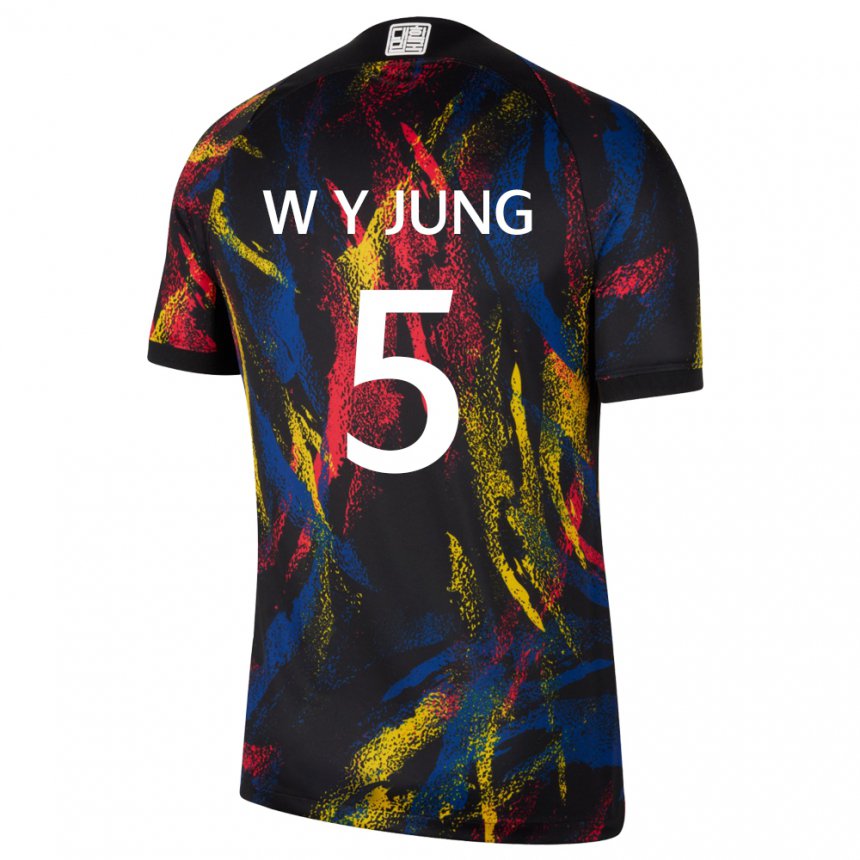 Dame Sør-koreas Woo-young Jung #5 Flerfarget Bortetrøye Drakt Trøye 22-24 Skjorter T-skjorte