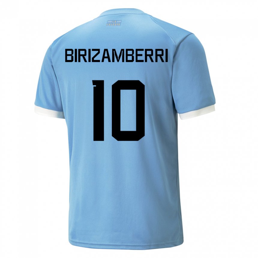 Barn Uruguays Carolina Birizamberri #10 Blå Hjemmetrøye Drakt Trøye 22-24 Skjorter T-skjorte