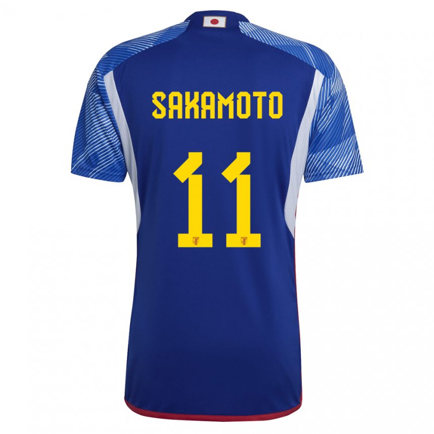Barn Japans Isa Sakamoto #11 Kongeblå Hjemmetrøye Drakt Trøye 22-24 Skjorter T-skjorte
