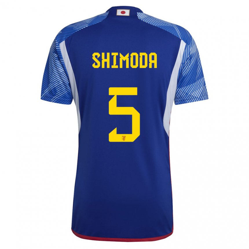 Barn Japans Yoshihiro Shimoda #5 Kongeblå Hjemmetrøye Drakt Trøye 22-24 Skjorter T-skjorte