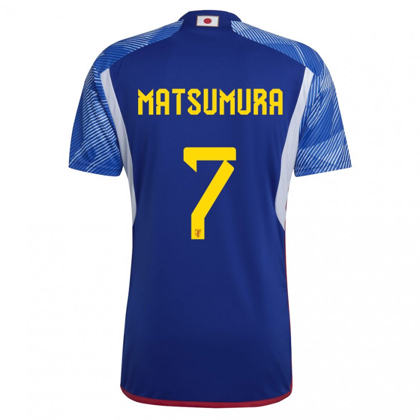 Barn Japans Kosuke Matsumura #7 Kongeblå Hjemmetrøye Drakt Trøye 22-24 Skjorter T-skjorte