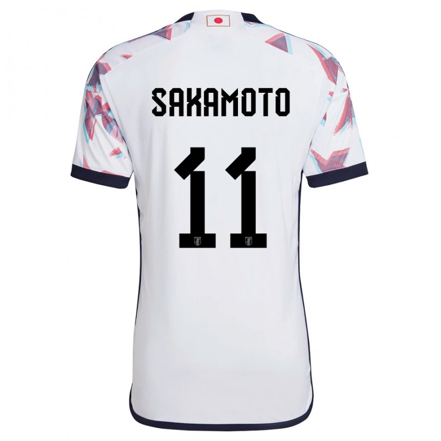 Barn Japans Isa Sakamoto #11 Hvit Bortetrøye Drakt Trøye 22-24 Skjorter T-skjorte