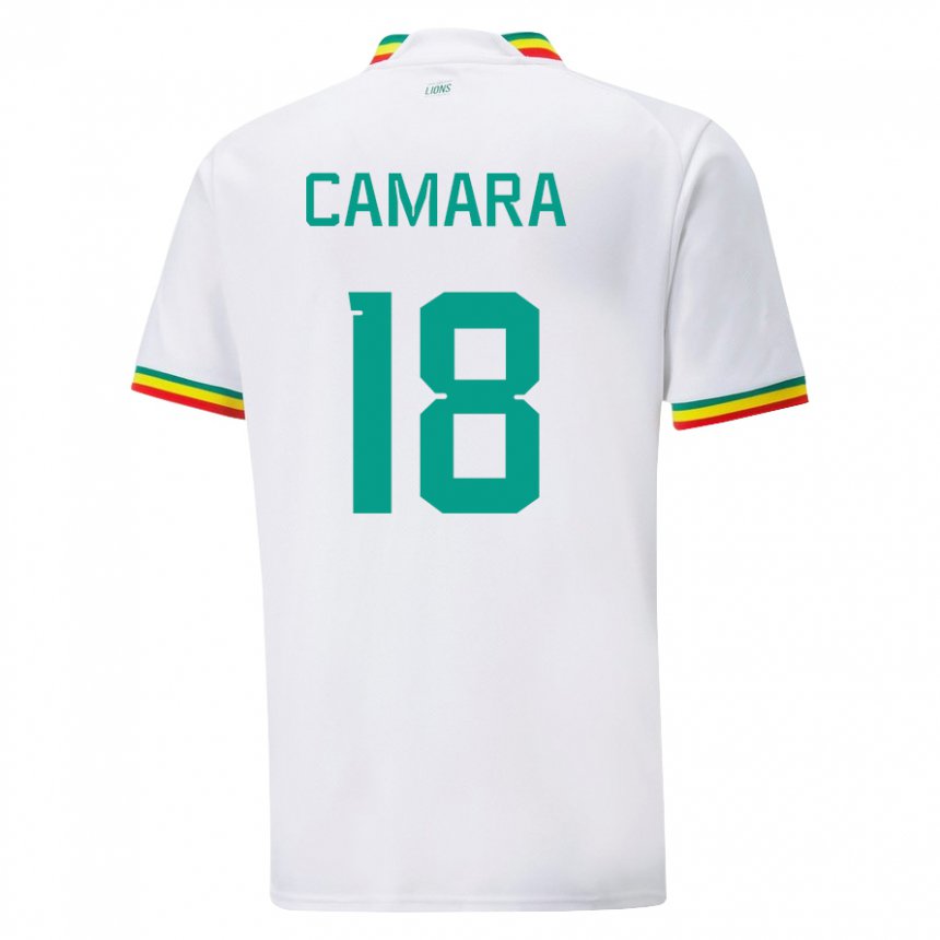 Mann Senegals Meta Camara #18 Hvit Hjemmetrøye Drakt Trøye 22-24 Skjorter T-skjorte