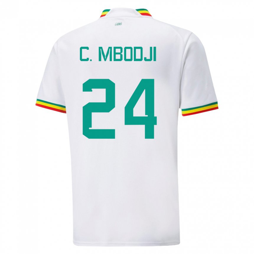 Mann Senegals Coumba Sylla Mbodji #24 Hvit Hjemmetrøye Drakt Trøye 22-24 Skjorter T-skjorte