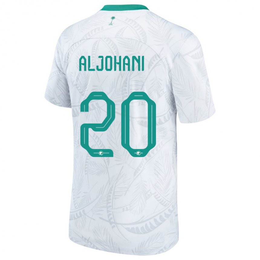 Mann Saudi-arabias Ziyad Aljohani #20 Hvit Hjemmetrøye Drakt Trøye 22-24 Skjorter T-skjorte