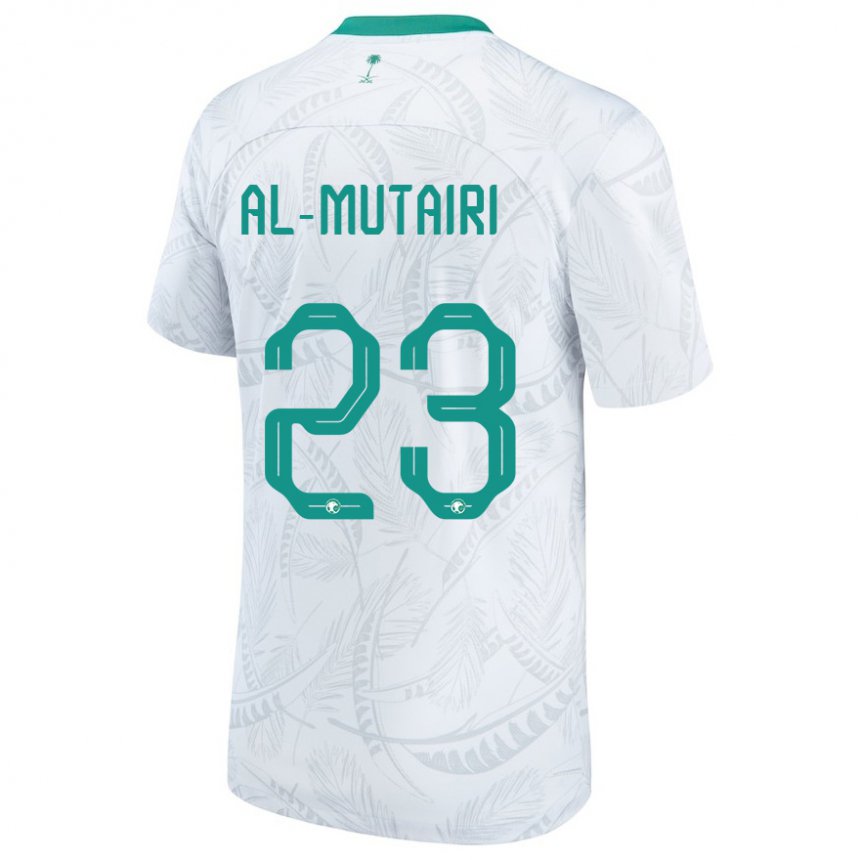 Mann Saudi-arabias Turki Al Mutairi #23 Hvit Hjemmetrøye Drakt Trøye 22-24 Skjorter T-skjorte