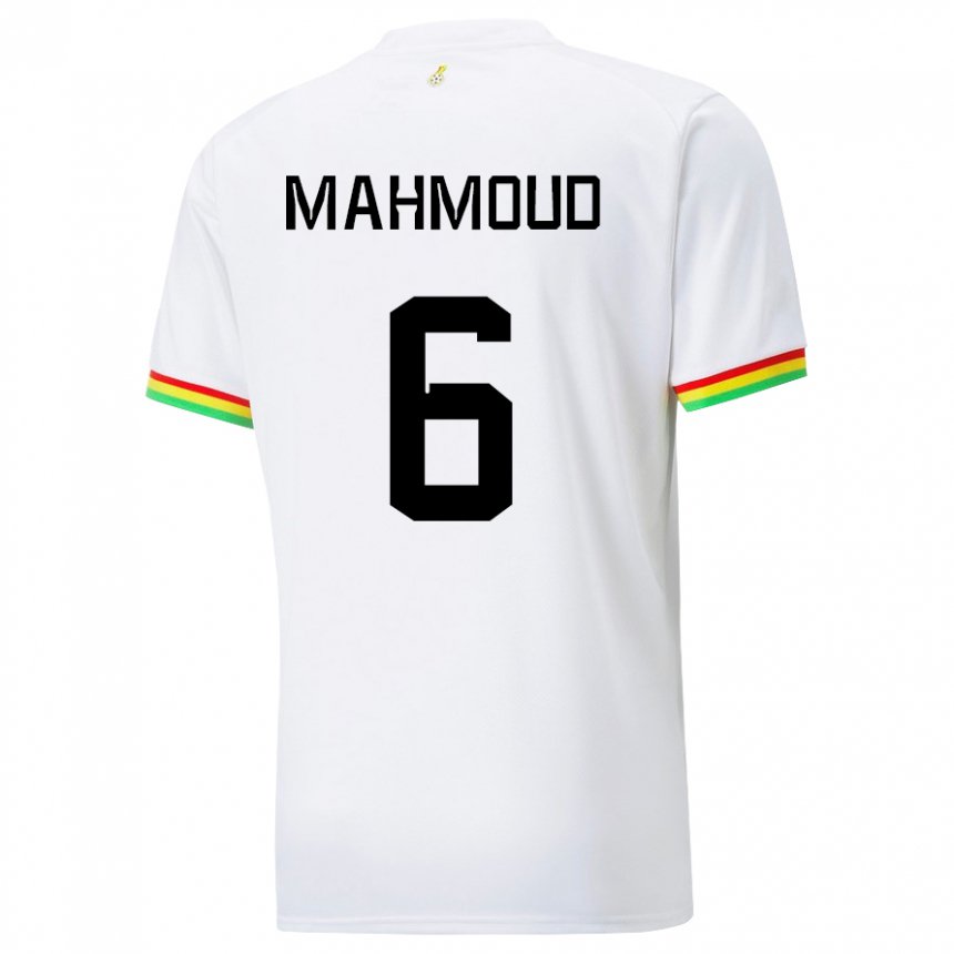 Mann Ghanas Mohaison Mahmoud #6 Hvit Hjemmetrøye Drakt Trøye 22-24 Skjorter T-skjorte