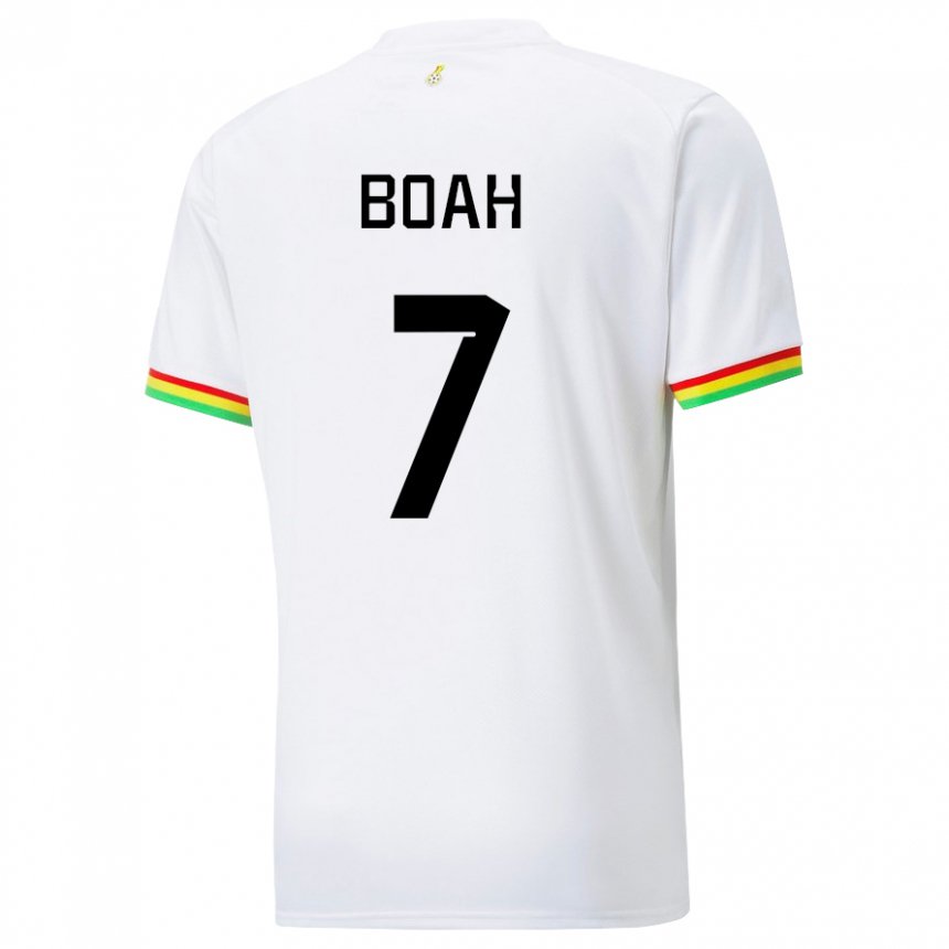 Mann Ghanas Collins Boah #7 Hvit Hjemmetrøye Drakt Trøye 22-24 Skjorter T-skjorte