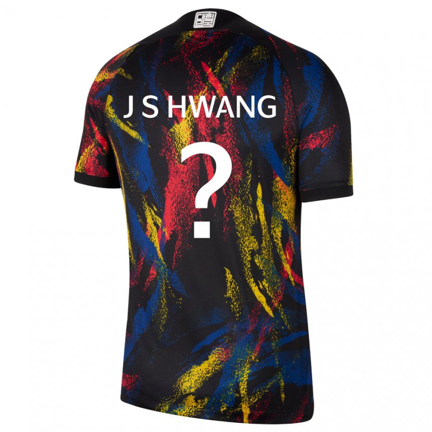 Mann Sør-koreas Hwang Ji Sung #0 Flerfarget Bortetrøye Drakt Trøye 22-24 Skjorter T-skjorte