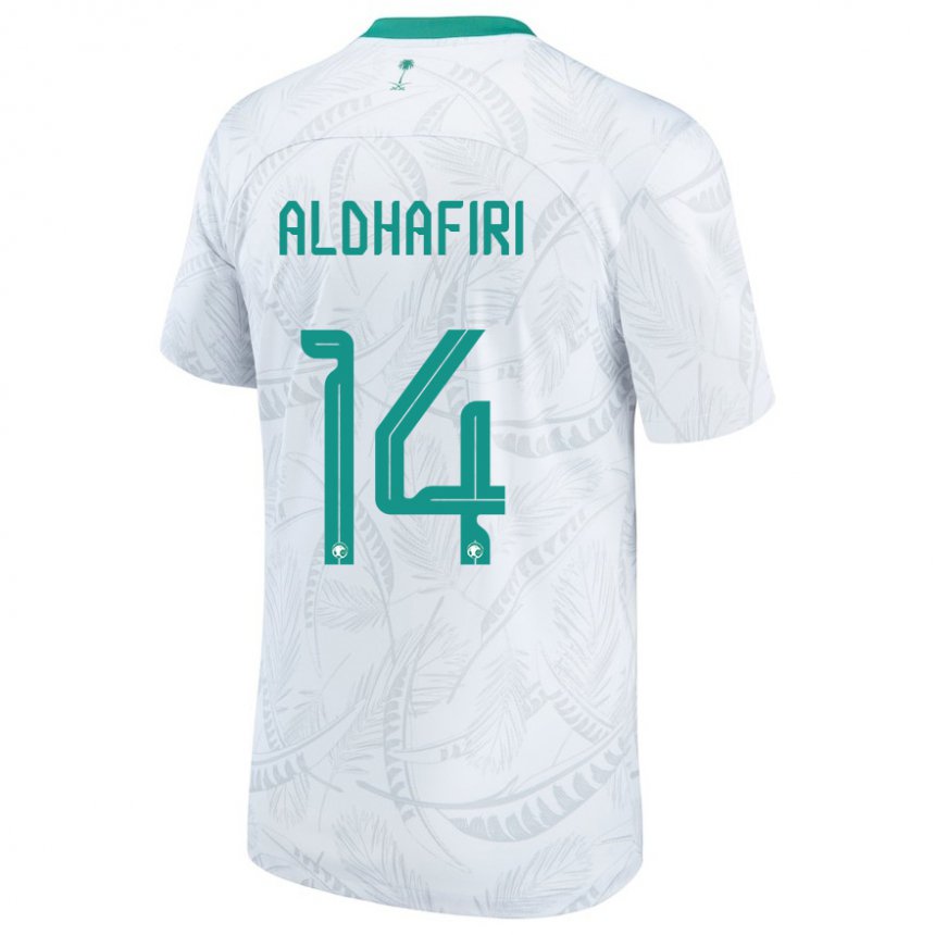 Dame Saudi-arabias Jathob Aldhafiri #14 Hvit Hjemmetrøye Drakt Trøye 22-24 Skjorter T-skjorte