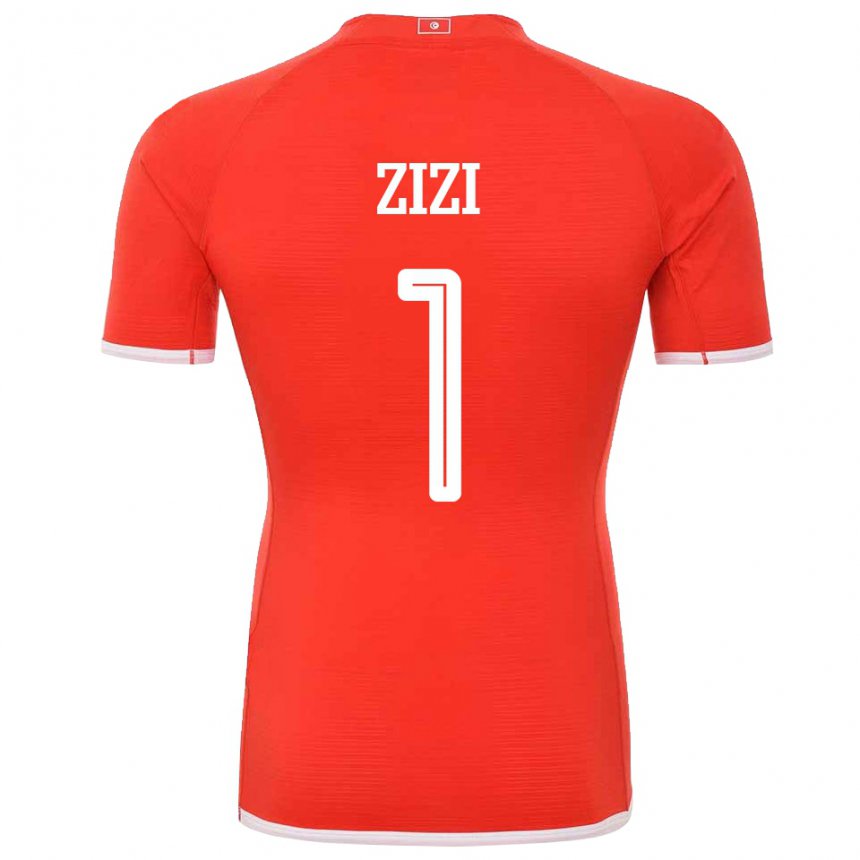 Dame Tunisias Nesrine Zizi #1 Rød Hjemmetrøye Drakt Trøye 22-24 Skjorter T-skjorte