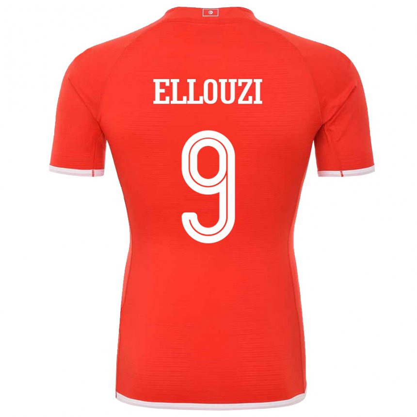 Dame Tunisias Sabrine Ellouzi #9 Rød Hjemmetrøye Drakt Trøye 22-24 Skjorter T-skjorte