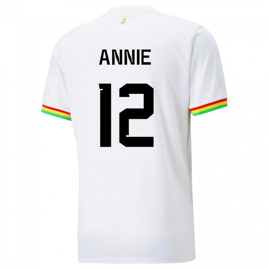 Dame Ghanas Henrietta Annie #12 Hvit Hjemmetrøye Drakt Trøye 22-24 Skjorter T-skjorte
