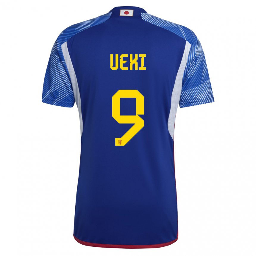 Dame Japans Riko Ueki #9 Kongeblå Hjemmetrøye Drakt Trøye 22-24 Skjorter T-skjorte