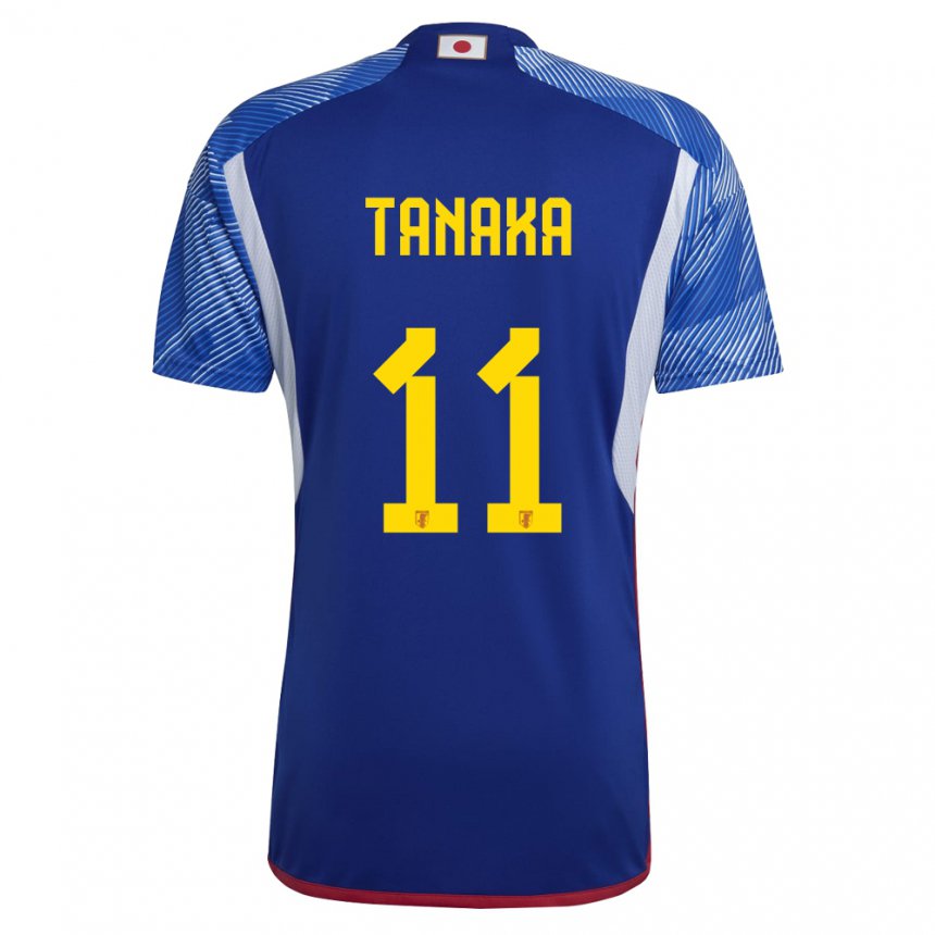 Dame Japans Mina Tanaka #11 Kongeblå Hjemmetrøye Drakt Trøye 22-24 Skjorter T-skjorte