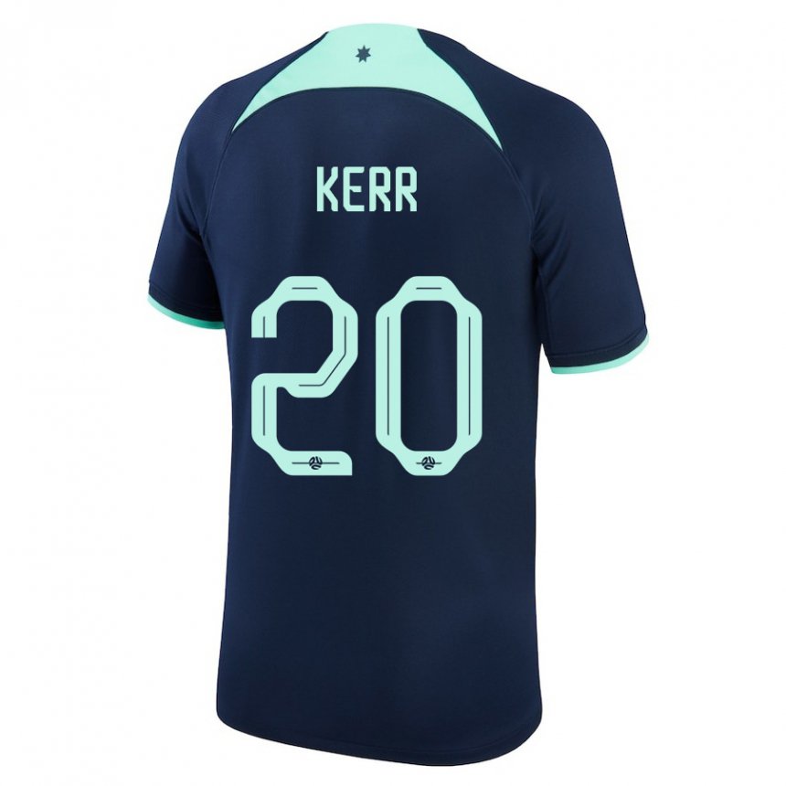 Dame Australias Sam Kerr #20 Mørke Blå Bortetrøye Drakt Trøye 22-24 Skjorter T-skjorte