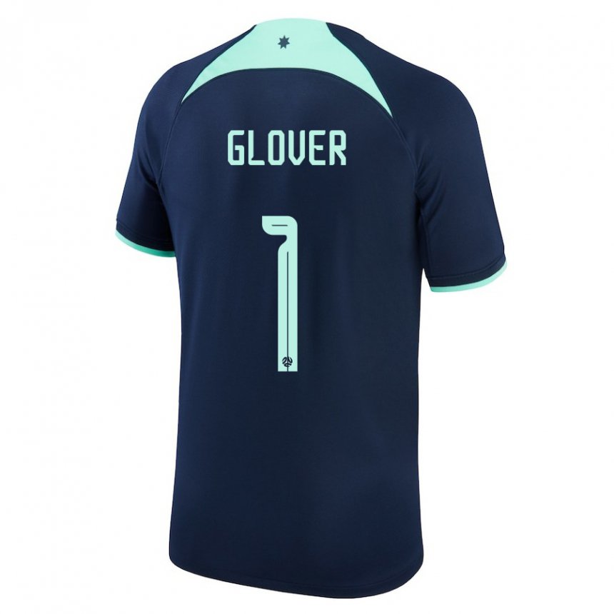 Dame Australias Thomas Glover #1 Mørke Blå Bortetrøye Drakt Trøye 22-24 Skjorter T-skjorte