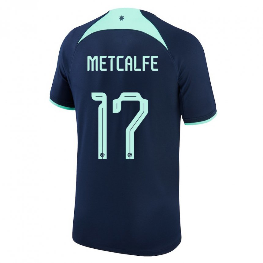 Dame Australias Conor Metcalfe #17 Mørke Blå Bortetrøye Drakt Trøye 22-24 Skjorter T-skjorte
