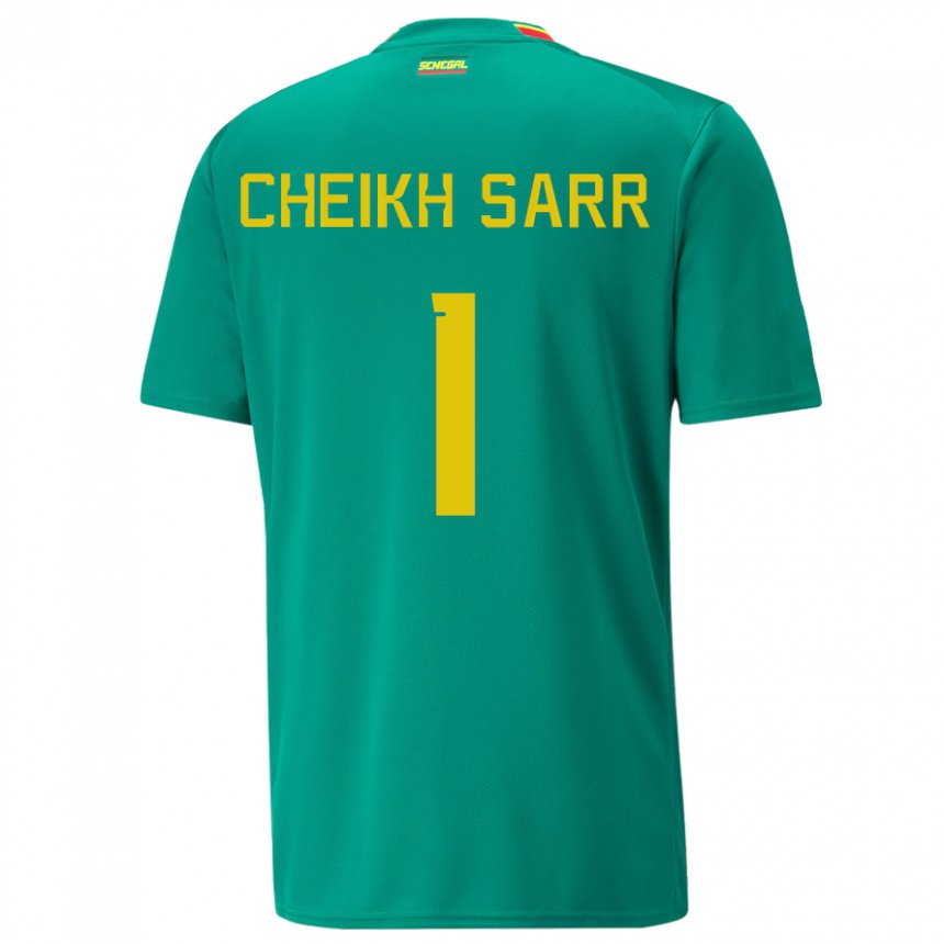 Dame Senegals Cheikh Sarr #1 Grønn Bortetrøye Drakt Trøye 22-24 Skjorter T-skjorte