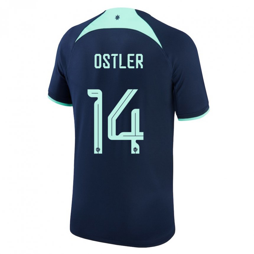 Dame Australias Trent Ostler #14 Mørke Blå Bortetrøye Drakt Trøye 22-24 Skjorter T-skjorte