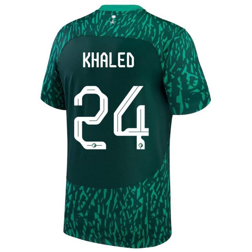Dame Saudi-arabias Atheer Khaled #24 Dark Grønn Bortetrøye Drakt Trøye 22-24 Skjorter T-skjorte