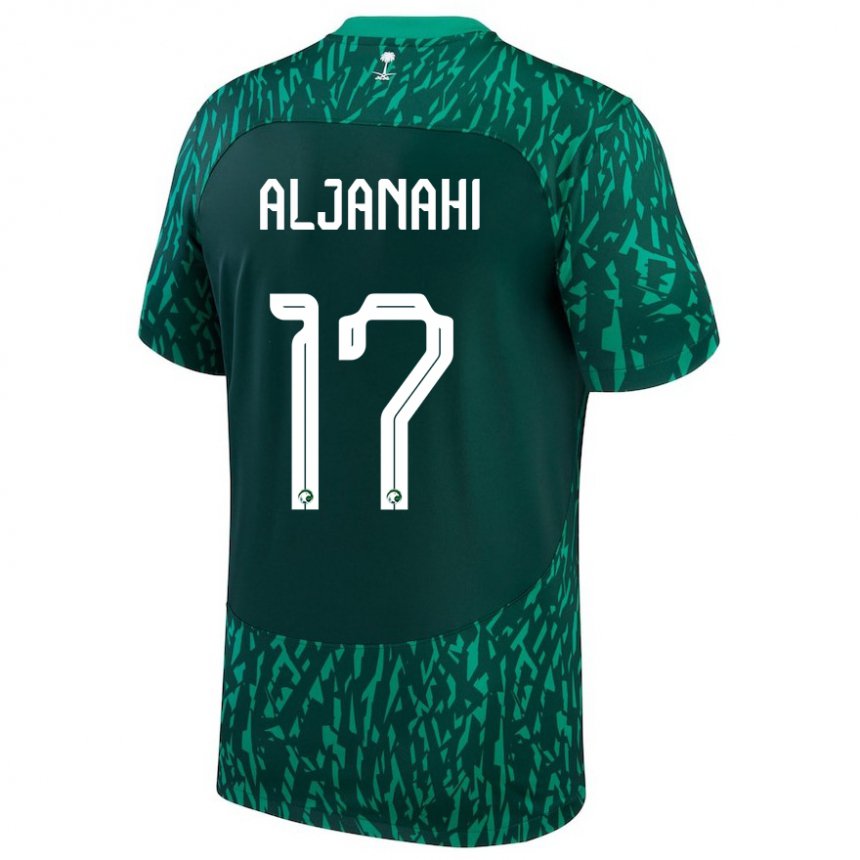 Dame Saudi-arabias Nawaf Aljanahi #17 Dark Grønn Bortetrøye Drakt Trøye 22-24 Skjorter T-skjorte