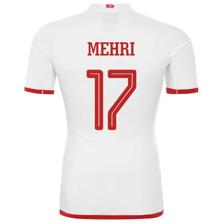Dame Tunisias Malek Mehri #17 Hvit Bortetrøye Drakt Trøye 22-24 Skjorter T-skjorte