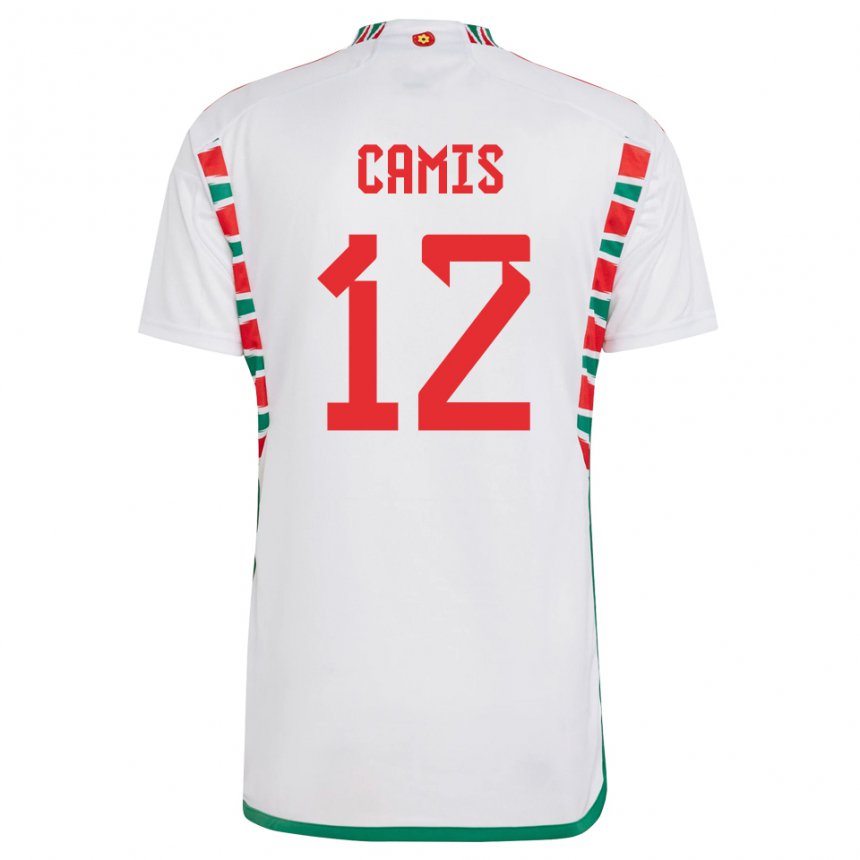 Dame Wales Oliver Camis #12 Hvit Bortetrøye Drakt Trøye 22-24 Skjorter T-skjorte