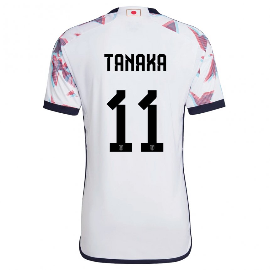 Dame Japans Mina Tanaka #11 Hvit Bortetrøye Drakt Trøye 22-24 Skjorter T-skjorte