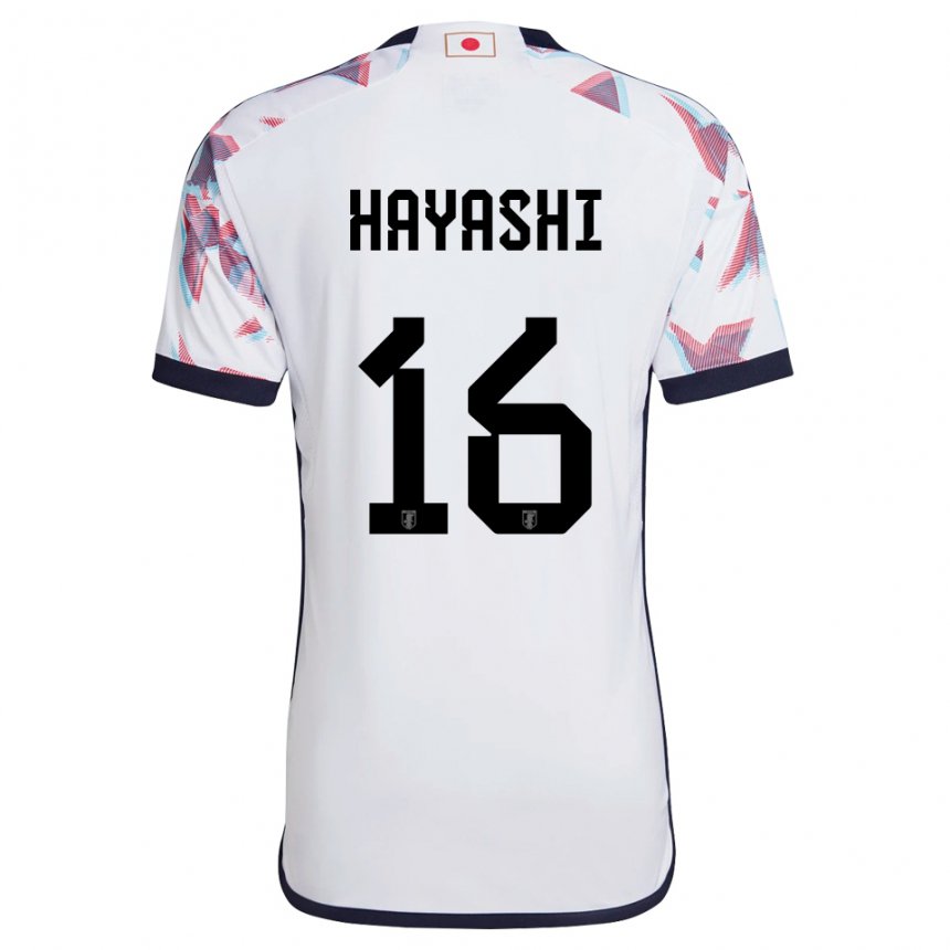 Dame Japans Honoka Hayashi #16 Hvit Bortetrøye Drakt Trøye 22-24 Skjorter T-skjorte