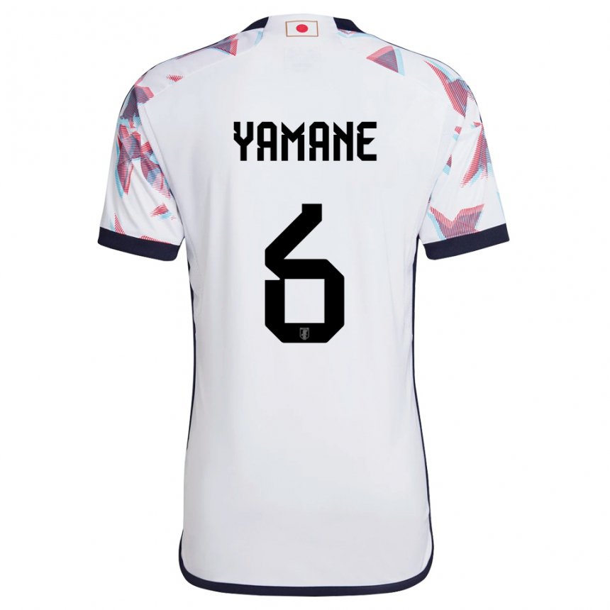 Dame Japans Riku Yamane #6 Hvit Bortetrøye Drakt Trøye 22-24 Skjorter T-skjorte