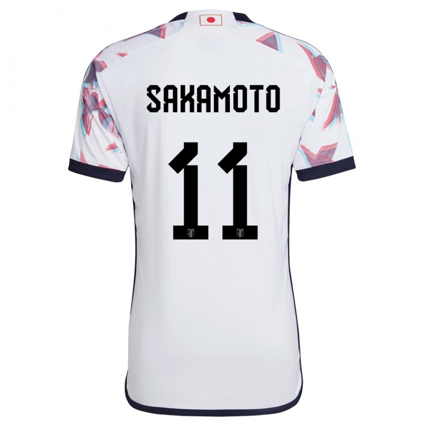 Dame Japans Isa Sakamoto #11 Hvit Bortetrøye Drakt Trøye 22-24 Skjorter T-skjorte