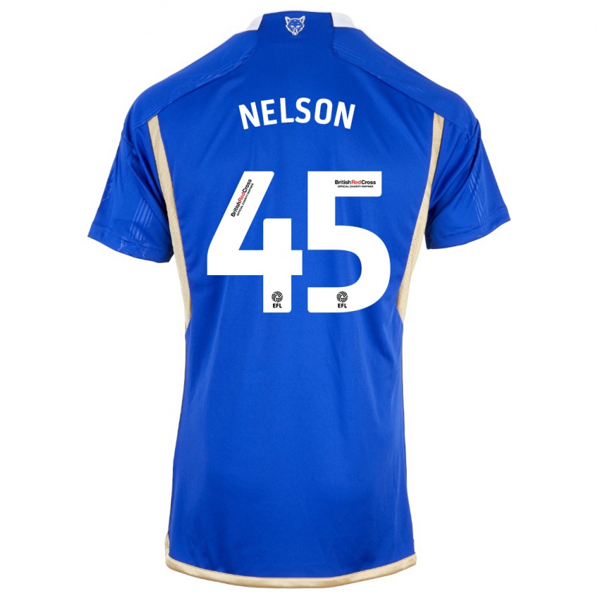 Barn Ben Nelson #45 Blå Hjemmetrøye Drakt Trøye 2023/24 Skjorter T-Skjorte