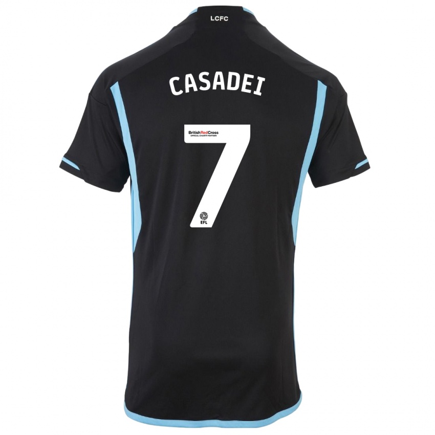 Barn Cesare Casadei #7 Svart Bortetrøye Drakt Trøye 2023/24 Skjorter T-Skjorte
